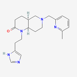 molecular formula C20H27N5O B5494281 (4aS*,8aR*)-1-[2-(1H-imidazol-4-yl)ethyl]-6-[(6-methylpyridin-2-yl)methyl]octahydro-1,6-naphthyridin-2(1H)-one 