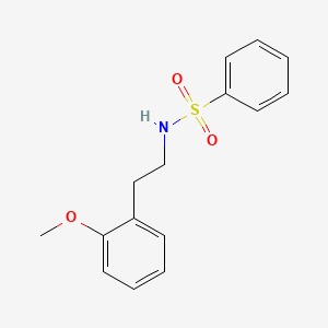 molecular formula C15H17NO3S B5494313 N-[2-(2-methoxyphenyl)ethyl]benzenesulfonamide 