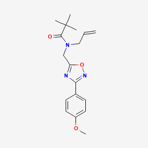 molecular formula C18H23N3O3 B5494337 N-allyl-N-{[3-(4-methoxyphenyl)-1,2,4-oxadiazol-5-yl]methyl}-2,2-dimethylpropanamide 