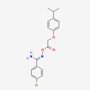 molecular formula C18H19BrN2O3 B5494348 4-bromo-N'-{[(4-isopropylphenoxy)acetyl]oxy}benzenecarboximidamide 