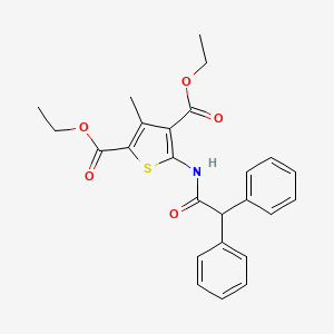 molecular formula C25H25NO5S B5494353 diethyl 5-[(diphenylacetyl)amino]-3-methyl-2,4-thiophenedicarboxylate 