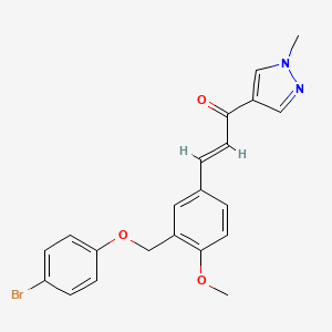 3-{3-[(4-bromophenoxy)methyl]-4-methoxyphenyl}-1-(1-methyl-1H-pyrazol-4-yl)-2-propen-1-one