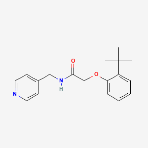2-(2-tert-butylphenoxy)-N-(4-pyridinylmethyl)acetamide