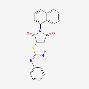 molecular formula C21H17N3O2S B5494433 1-(1-naphthyl)-2,5-dioxo-3-pyrrolidinyl N'-phenylimidothiocarbamate 
