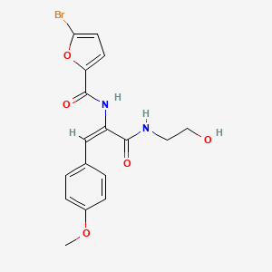 molecular formula C17H17BrN2O5 B5494434 5-bromo-N-[1-{[(2-hydroxyethyl)amino]carbonyl}-2-(4-methoxyphenyl)vinyl]-2-furamide 