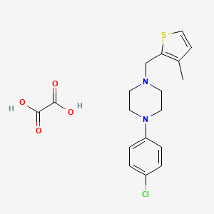 molecular formula C18H21ClN2O4S B5494459 1-(4-chlorophenyl)-4-[(3-methyl-2-thienyl)methyl]piperazine oxalate 