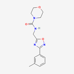 molecular formula C15H18N4O3 B5494469 N-{[3-(3-methylphenyl)-1,2,4-oxadiazol-5-yl]methyl}morpholine-4-carboxamide 