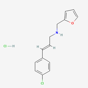 molecular formula C14H15Cl2NO B5494475 [3-(4-chlorophenyl)-2-propen-1-yl](2-furylmethyl)amine hydrochloride 
