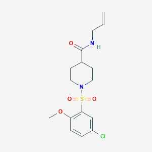 molecular formula C16H21ClN2O4S B5494500 N-allyl-1-[(5-chloro-2-methoxyphenyl)sulfonyl]-4-piperidinecarboxamide 