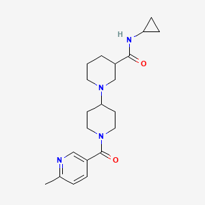 molecular formula C21H30N4O2 B5494508 N-cyclopropyl-1'-[(6-methylpyridin-3-yl)carbonyl]-1,4'-bipiperidine-3-carboxamide 