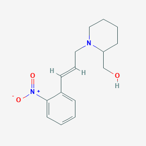 molecular formula C15H20N2O3 B5494515 {1-[3-(2-nitrophenyl)-2-propen-1-yl]-2-piperidinyl}methanol 