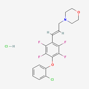 molecular formula C19H17Cl2F4NO2 B5494538 4-{3-[4-(2-chlorophenoxy)-2,3,5,6-tetrafluorophenyl]-2-propen-1-yl}morpholine hydrochloride 