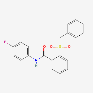 molecular formula C20H16FNO3S B5494568 2-(benzylsulfonyl)-N-(4-fluorophenyl)benzamide 