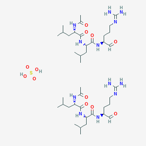 molecular formula C20H38N6O4.½H2SO4 B549457 Leupeptin hemisulfate anhydrous CAS No. 103476-89-7