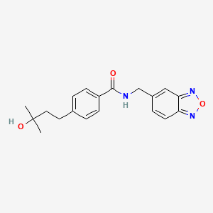molecular formula C19H21N3O3 B5494593 N-(2,1,3-benzoxadiazol-5-ylmethyl)-4-(3-hydroxy-3-methylbutyl)benzamide 