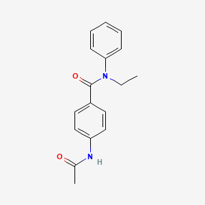 molecular formula C17H18N2O2 B5494596 4-(acetylamino)-N-ethyl-N-phenylbenzamide 