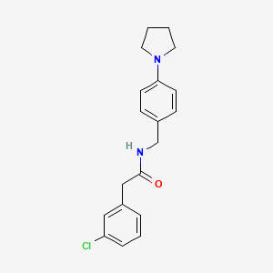 molecular formula C19H21ClN2O B5494604 2-(3-chlorophenyl)-N-[4-(1-pyrrolidinyl)benzyl]acetamide 