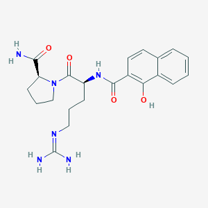 molecular formula C22H28N6O4 B549461 1-Hydroxy-2-naphthoyl-Arg-Pro amide CAS No. 158921-85-8