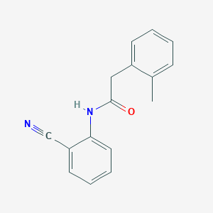 molecular formula C16H14N2O B5494631 N-(2-cyanophenyl)-2-(2-methylphenyl)acetamide 