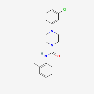molecular formula C19H22ClN3O B5494646 4-(3-chlorophenyl)-N-(2,4-dimethylphenyl)-1-piperazinecarboxamide 
