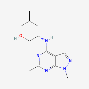 molecular formula C13H21N5O B5494658 (2S)-2-[(1,6-dimethyl-1H-pyrazolo[3,4-d]pyrimidin-4-yl)amino]-4-methyl-1-pentanol 