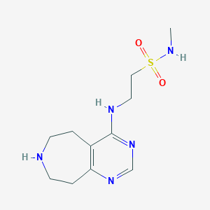 molecular formula C11H19N5O2S B5494664 N-methyl-2-(6,7,8,9-tetrahydro-5H-pyrimido[4,5-d]azepin-4-ylamino)ethanesulfonamide dihydrochloride 