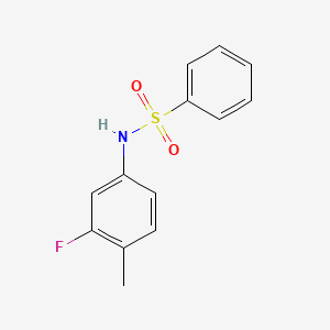 molecular formula C13H12FNO2S B5494679 N-(3-fluoro-4-methylphenyl)benzenesulfonamide 