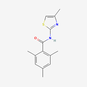 molecular formula C14H16N2OS B5494690 2,4,6-trimethyl-N-(4-methyl-1,3-thiazol-2-yl)benzamide 