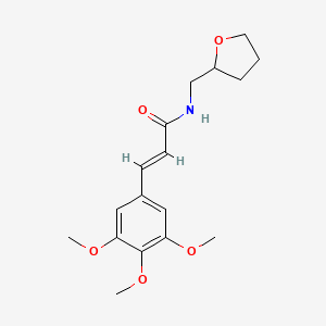 molecular formula C17H23NO5 B5494696 N-(tetrahydro-2-furanylmethyl)-3-(3,4,5-trimethoxyphenyl)acrylamide 