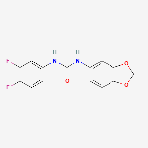 N-1,3-benzodioxol-5-yl-N'-(3,4-difluorophenyl)urea
