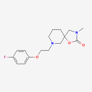 molecular formula C16H21FN2O3 B5494699 7-[2-(4-fluorophenoxy)ethyl]-3-methyl-1-oxa-3,7-diazaspiro[4.5]decan-2-one 