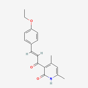 molecular formula C18H19NO3 B5494738 3-[3-(4-ethoxyphenyl)acryloyl]-4,6-dimethyl-2(1H)-pyridinone 