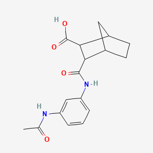 molecular formula C17H20N2O4 B5494768 3-({[3-(acetylamino)phenyl]amino}carbonyl)bicyclo[2.2.1]heptane-2-carboxylic acid 