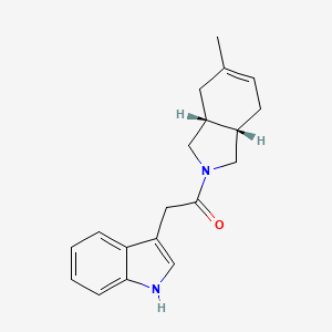 molecular formula C19H22N2O B5494783 3-{2-[(3aR*,7aS*)-5-methyl-1,3,3a,4,7,7a-hexahydro-2H-isoindol-2-yl]-2-oxoethyl}-1H-indole 