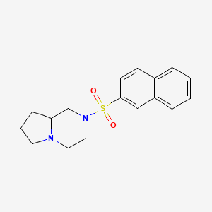 molecular formula C17H20N2O2S B5494790 2-(2-naphthylsulfonyl)octahydropyrrolo[1,2-a]pyrazine 