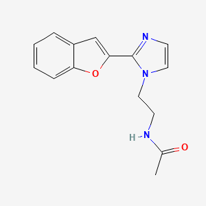 molecular formula C15H15N3O2 B5494804 N-{2-[2-(1-benzofuran-2-yl)-1H-imidazol-1-yl]ethyl}acetamide 