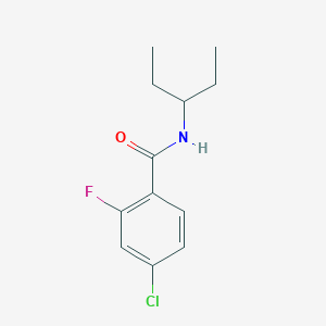 molecular formula C12H15ClFNO B5494806 4-chloro-N-(1-ethylpropyl)-2-fluorobenzamide 