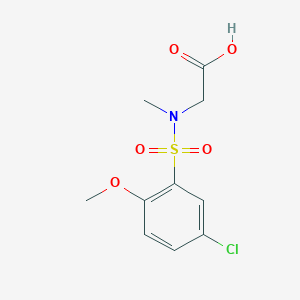 molecular formula C10H12ClNO5S B5494834 N-[(5-chloro-2-methoxyphenyl)sulfonyl]-N-methylglycine 