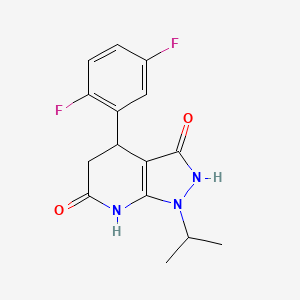 molecular formula C15H15F2N3O2 B5494863 4-(2,5-difluorophenyl)-1-isopropyl-4,7-dihydro-1H-pyrazolo[3,4-b]pyridine-3,6(2H,5H)-dione 