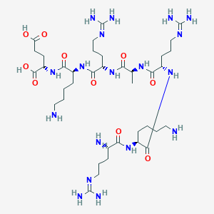 molecular formula C38H74N18O10 B549488 Arg-Lys-Arg-Ala-Arg-Lys-Glu CAS No. 82801-73-8