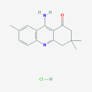 molecular formula C16H19ClN2O B5494885 9-amino-3,3,7-trimethyl-3,4-dihydro-1(2H)-acridinone hydrochloride 