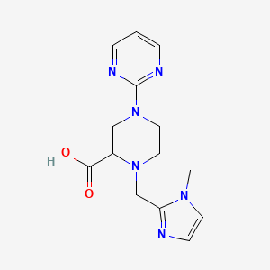 1-[(1-methyl-1H-imidazol-2-yl)methyl]-4-pyrimidin-2-ylpiperazine-2-carboxylic acid