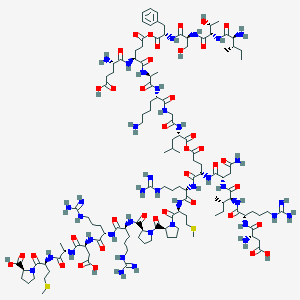 molecular formula C124H205N39O39S2 B549489 L-Proline, L-isoleucyl-L-threonyl-L-seryl-L-phenylalanyl-L-alpha-glutamyl-L-alpha-glutamyl-L-alanyl-L-lysylglycyl-L-leucyl-L-alpha-aspartyl-L-arginyl-L-isoleucyl-L-asparaginyl-L-alpha-glutamyl-L-arginyl-L-methionyl-L-prolyl-L-prolyl-L-arginyl-L-arginyl-L-alpha-aspartyl-L-alanyl-L-methionyl- CAS No. 148067-21-4