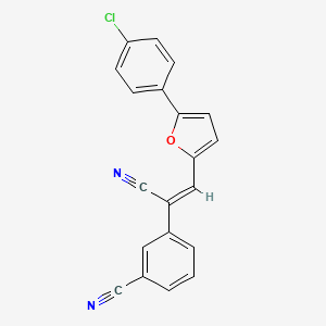 molecular formula C20H11ClN2O B5494898 3-{2-[5-(4-chlorophenyl)-2-furyl]-1-cyanovinyl}benzonitrile 