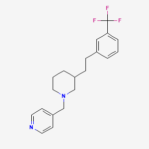 molecular formula C20H23F3N2 B5494917 4-[(3-{2-[3-(trifluoromethyl)phenyl]ethyl}-1-piperidinyl)methyl]pyridine 