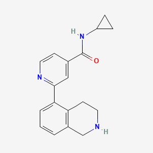 molecular formula C18H19N3O B5494920 N-cyclopropyl-2-(1,2,3,4-tetrahydroisoquinolin-5-yl)isonicotinamide 