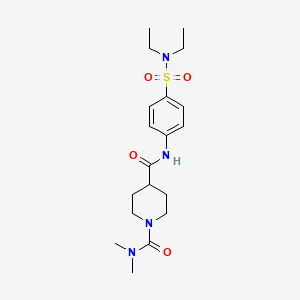 molecular formula C19H30N4O4S B5494935 N~4~-{4-[(diethylamino)sulfonyl]phenyl}-N~1~,N~1~-dimethyl-1,4-piperidinedicarboxamide 