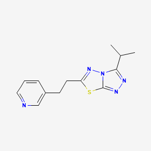 molecular formula C13H15N5S B5495004 3-isopropyl-6-(2-pyridin-3-ylethyl)[1,2,4]triazolo[3,4-b][1,3,4]thiadiazole 