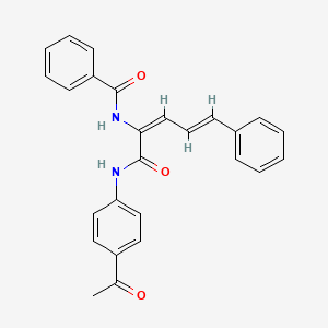 molecular formula C26H22N2O3 B5495006 N-(1-{[(4-acetylphenyl)amino]carbonyl}-4-phenyl-1,3-butadien-1-yl)benzamide 