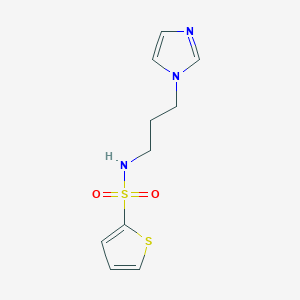 molecular formula C10H13N3O2S2 B5495011 N-[3-(1H-imidazol-1-yl)propyl]-2-thiophenesulfonamide 